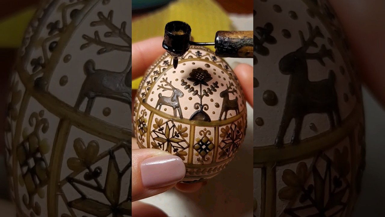 Etched pysanka egg #pysanky #artist #diycraft #drawing #easteregg #folkart #howtodraw #ukrainian