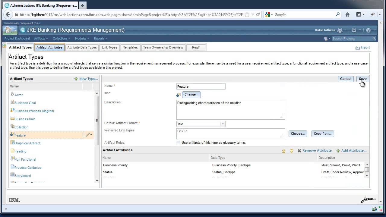 Web client enhancements for Requirements Management