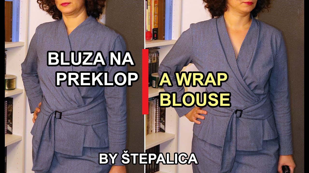 Bluza na preklop sa pojasem / A wrap blouse with a belt