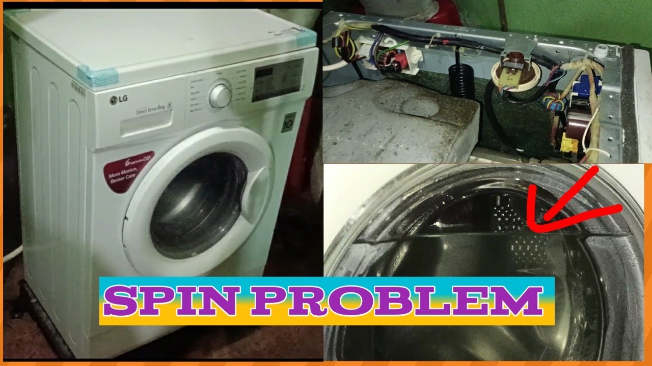 Lg Front load washing machine spin problem//Easy Fix Home | water overflow 