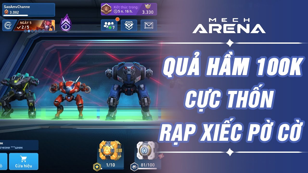 Bị nhồi 100k vào mồm tôi nhận kèo cực tấu hề🤡 - Mech Arena