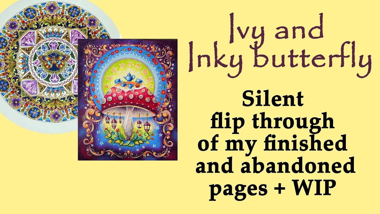 My finished, abandoned and works in progress in 'Ivy and Inky butterfly' by J.Basford 