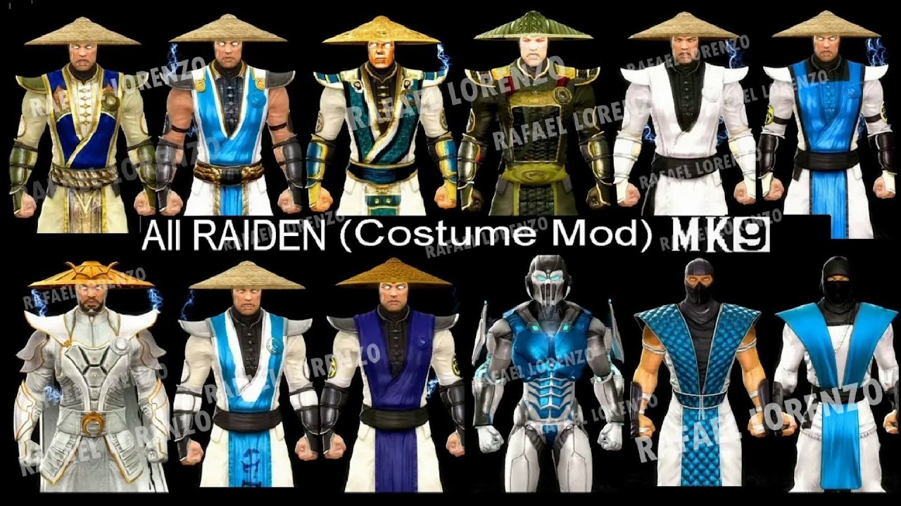 Mortal Kombat RAIDEN DLC MK Costume Skin PC Mod MK9 Komplete Edition MKKE