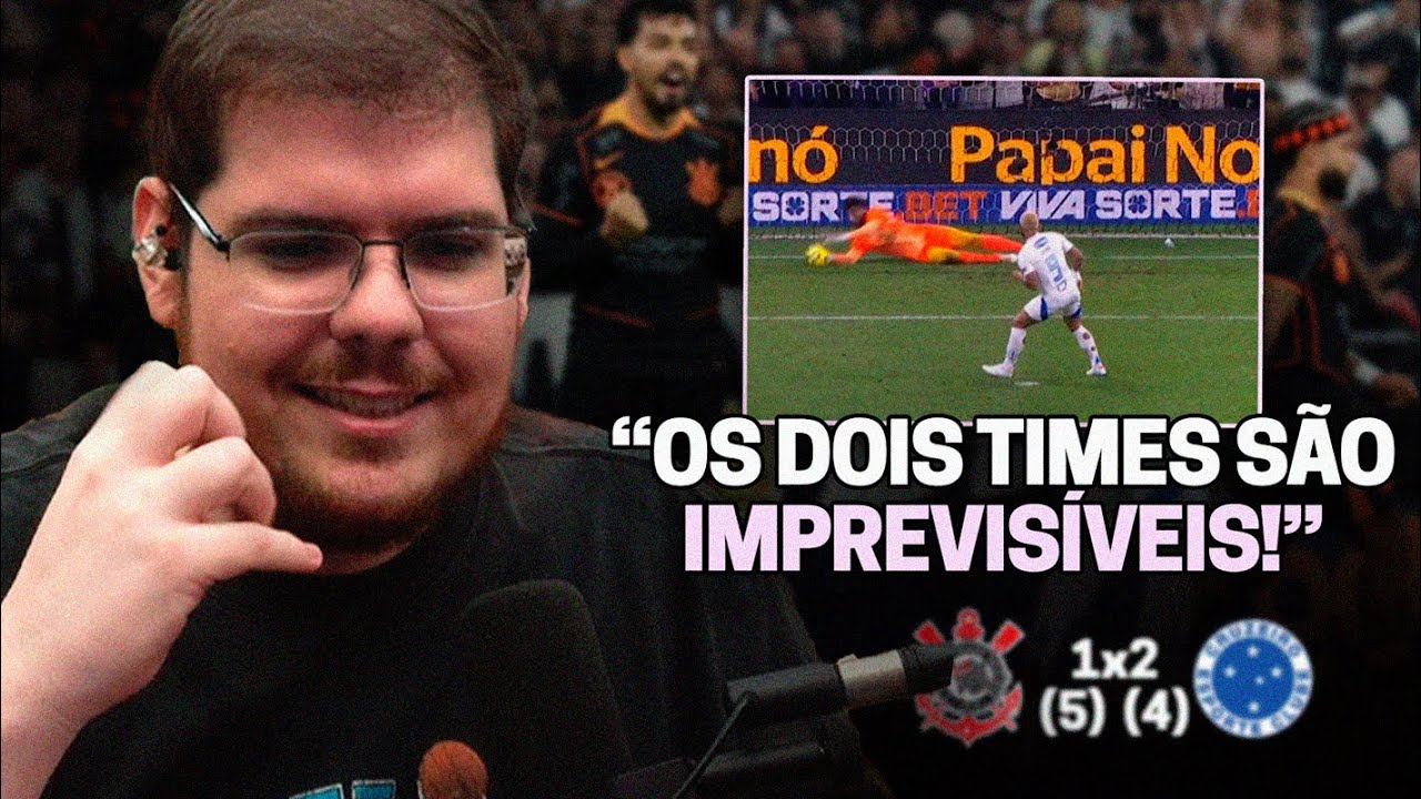 CASIMIRO REAGE: CORINTHIANS 1 (5) X (4) 2 CRUZEIRO - SEMI DA COPA DO BRASIL 2025 |Cortes do Casimito