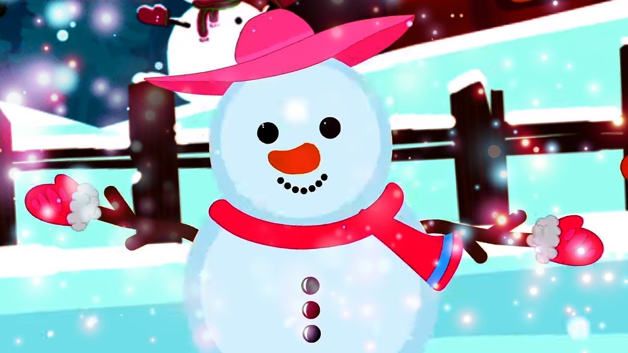 Cinco Pouco boneco de neve | rimas em português | natal para crianças | Folk Song | 5 Little Snowman