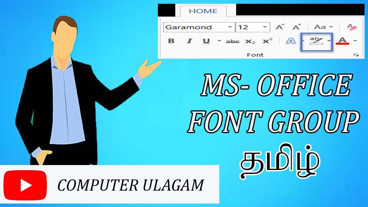 Font group in ms office ( Tamil )