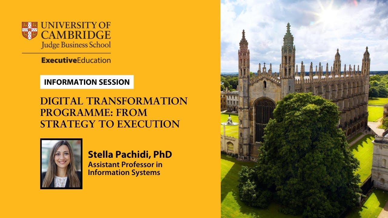 Information session on Cambridge Judge’s Digital Transformation programme