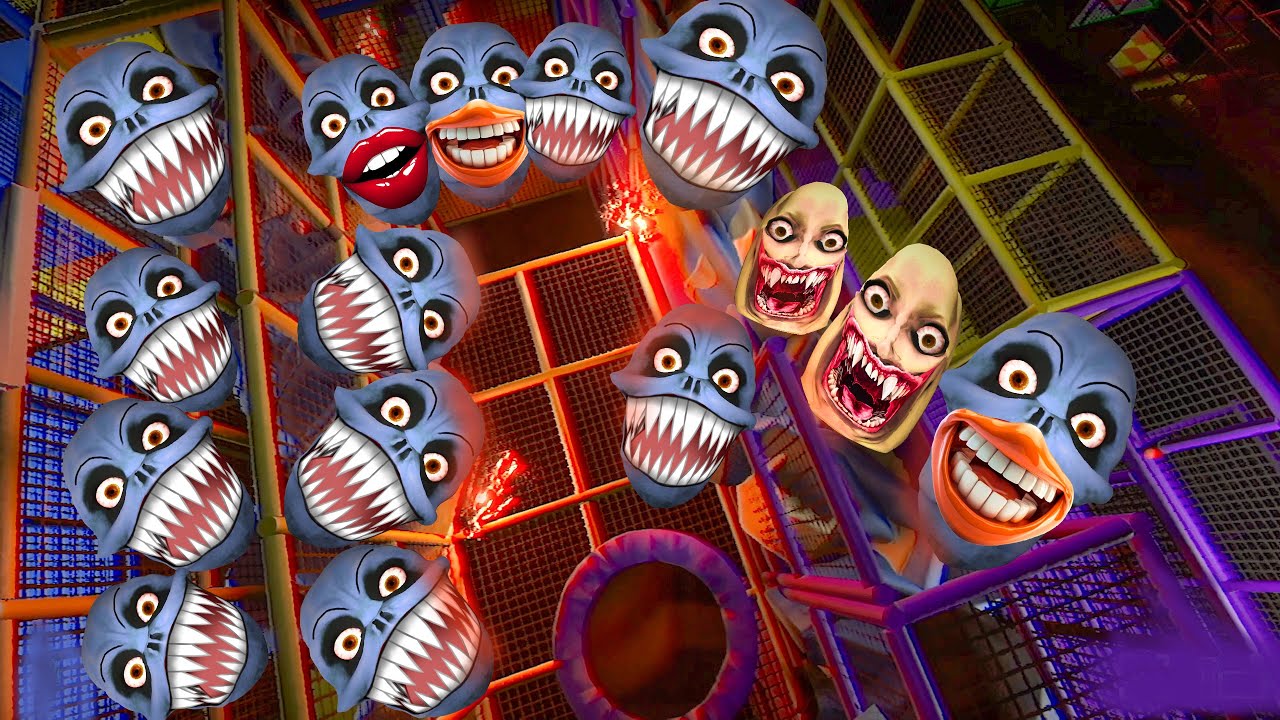 20 Hell Doll, ALPHA & WHISPERING WYRM INTO McDonald's PLAYROOMS is SCARY.. (The Classrooms)