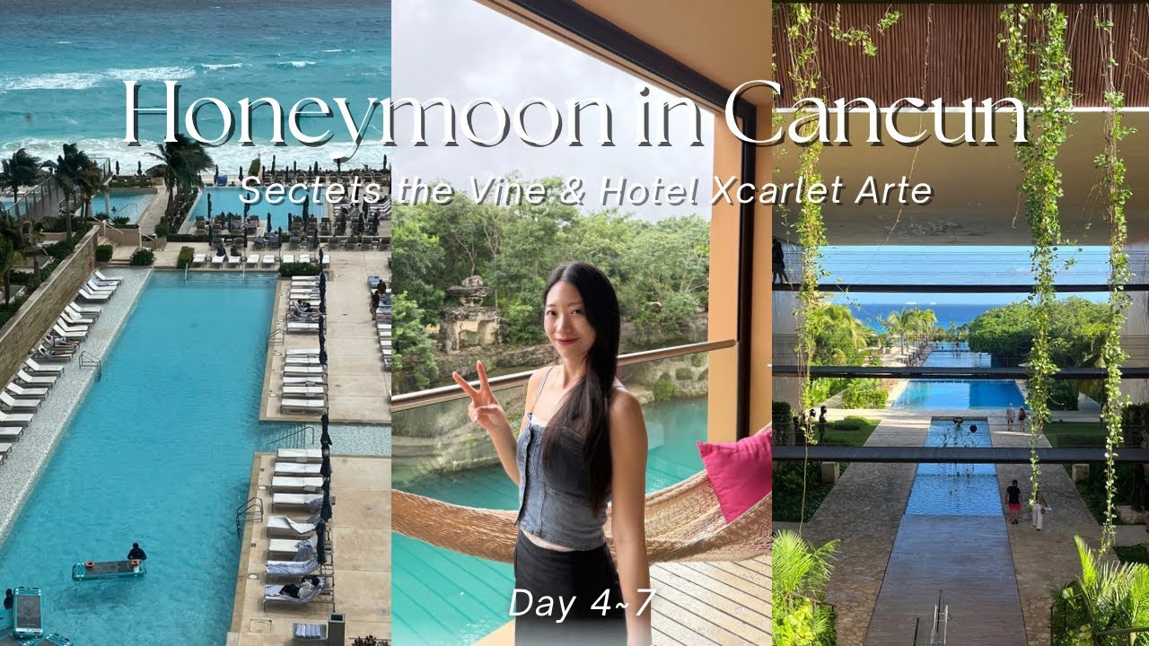 미국 칸쿤 신혼여행 브이로그 2편 (시크릿더바인, 스칼렛아르떼, 핑세치투어)