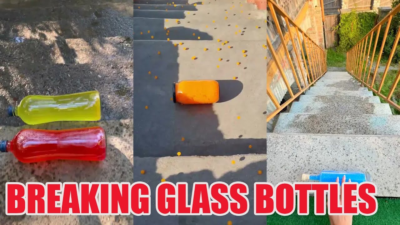 Breaking Glass Bottles and Balloon Drops 🔥 Crushing Crunchy & Soft Things #asmr #satisfying