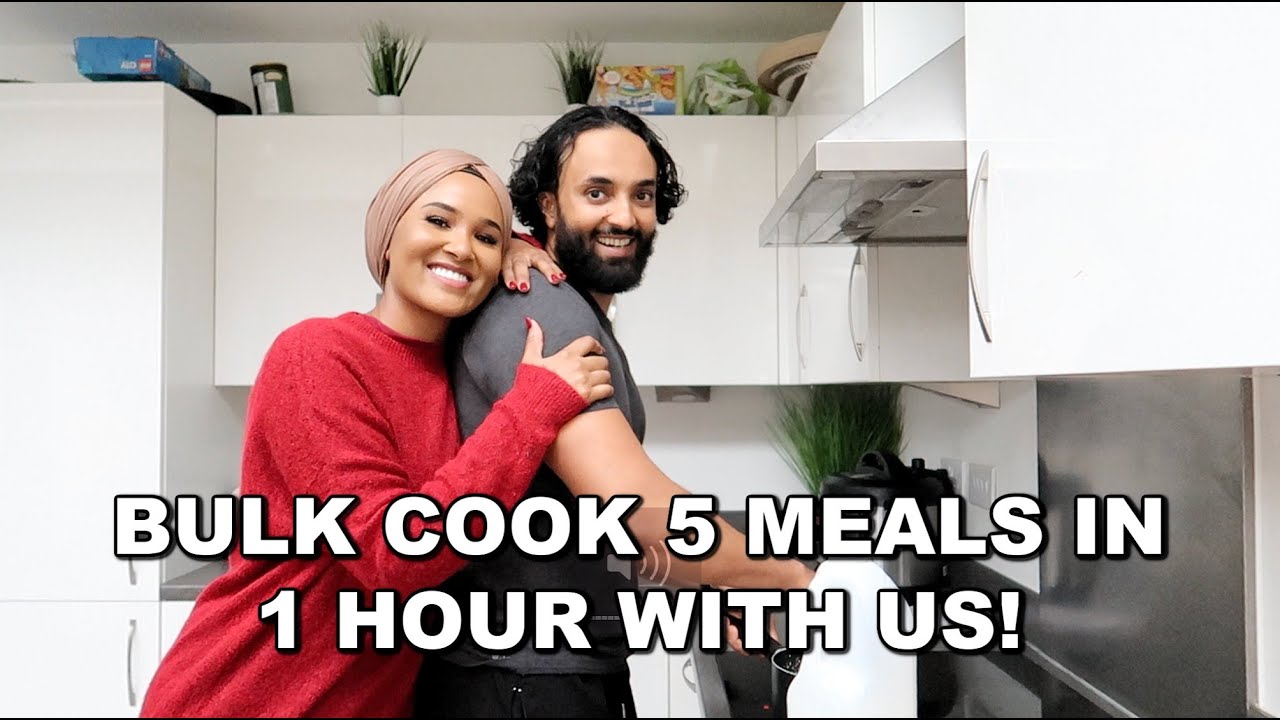 COOK 5 MEAL PREPS IN 1 HOUR WITH US *WITH RECIPES*|  Zeinah Nur