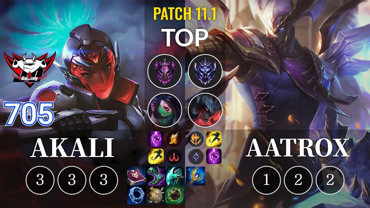 JDG 705 Akali vs Aatrox Top - KR Patch 11.1