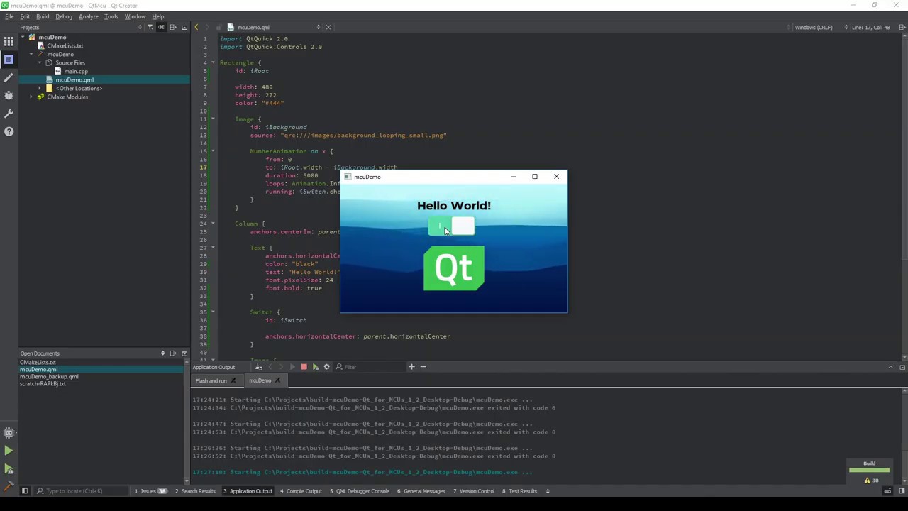 Build your first 'Qt for MCUs' application