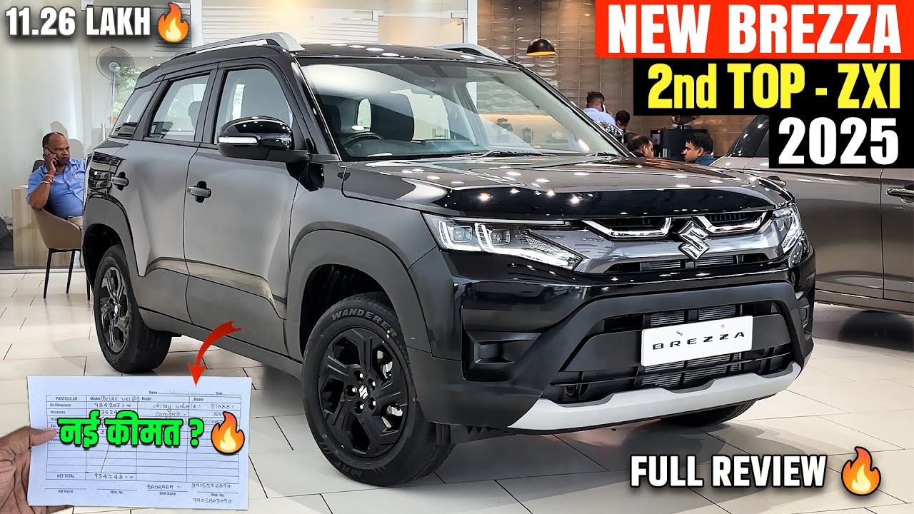 New Maruti Brezza ZXI All Black 2025🔥- 2nd Top Model Full Detailed Review