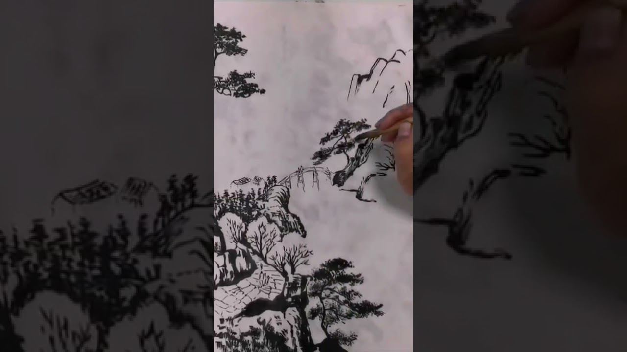 Китайская живопись. пейзаж.Traditional Chinese painting.