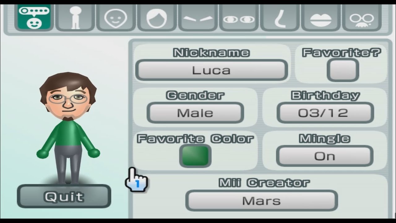 Luca - Wii Sports - Mii 985