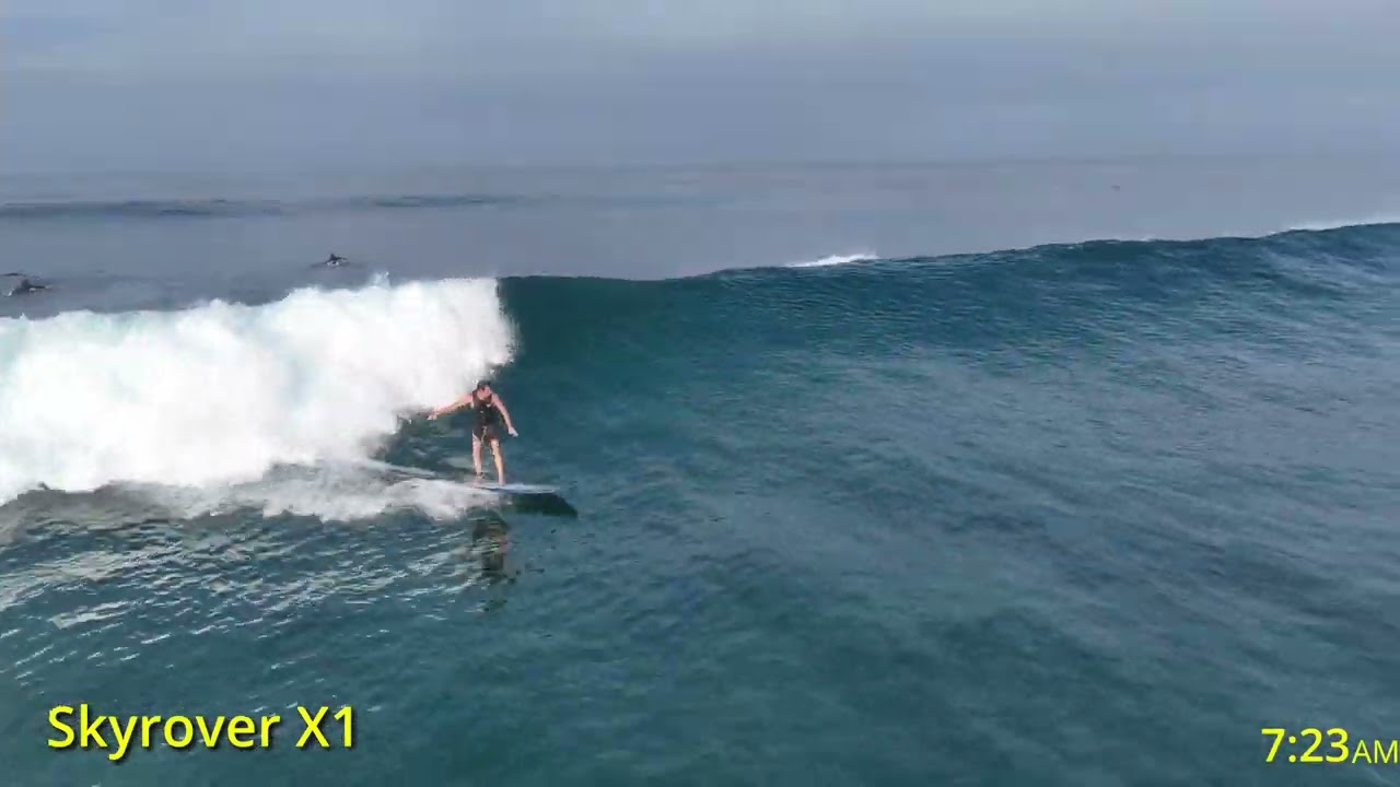 Skyrover X1 and DJI Mini 4 Pro Surfing Footage Comparison