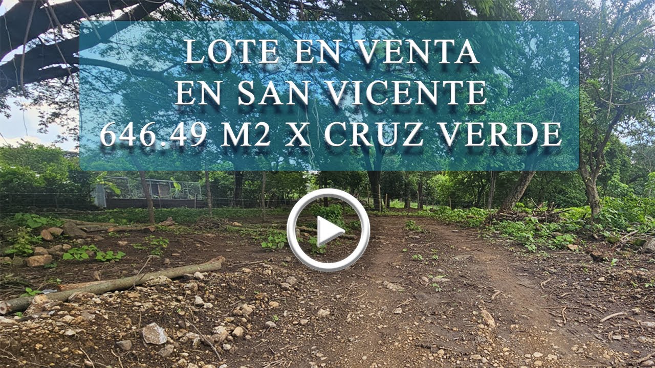 ¡NO DISPONIBLE! Lote en Venta en San Vicente El Salvador