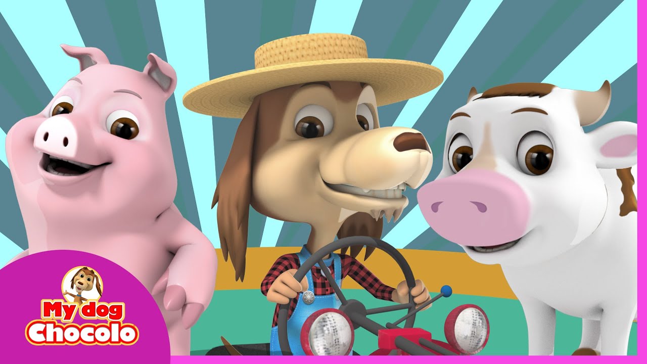 OLD MACDONALD | MY DOG CHOCOLO HAS A FARM 🐶 | NURSERY RHYMES & KIDS SONGS ♫ PLAYFUL LEARNING
