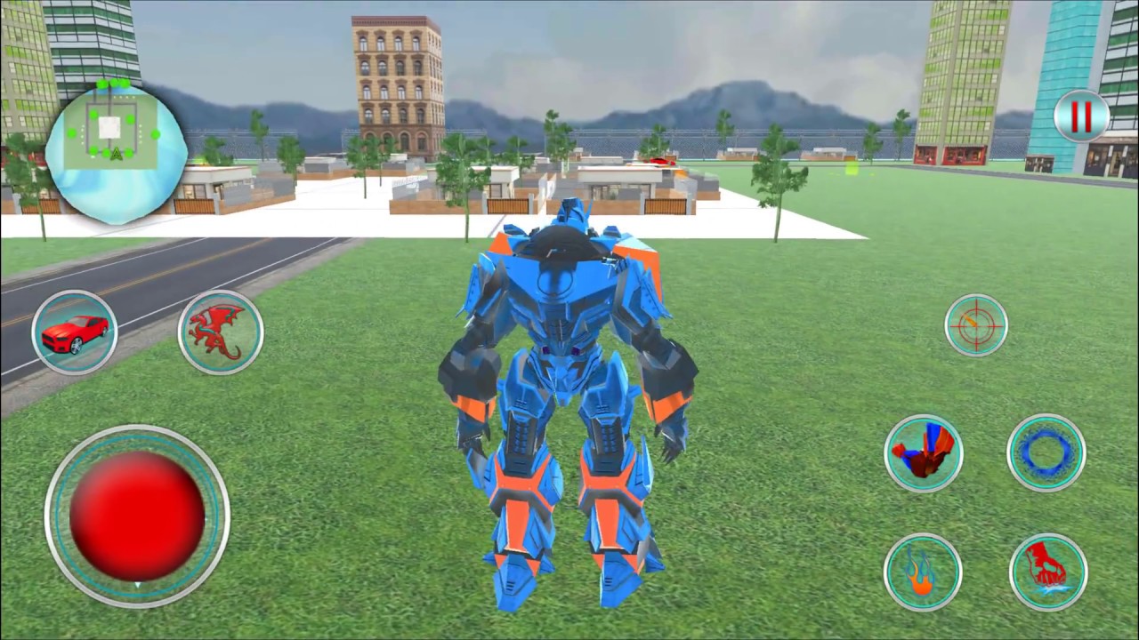 US Police Transform Robot Car Flying Fire Dragon | Android Gameplay