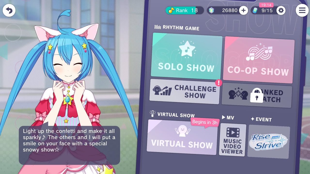 playing pjsk 