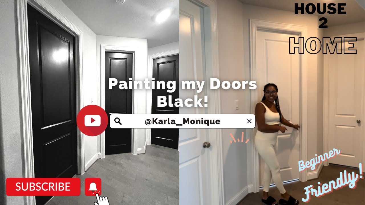 HOUSE TO HOME SERIES / PAINTING MY INTERIOR DOORS BLACK #sherwinwilliams #blackdoors #homedecor