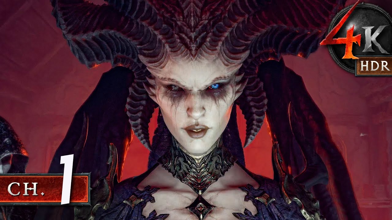 DIABLO 4 - [4K/60fps HDR] (100%, Barbarian, Veteran, All Collectibles) Part 1 - Dusk on the Mountain