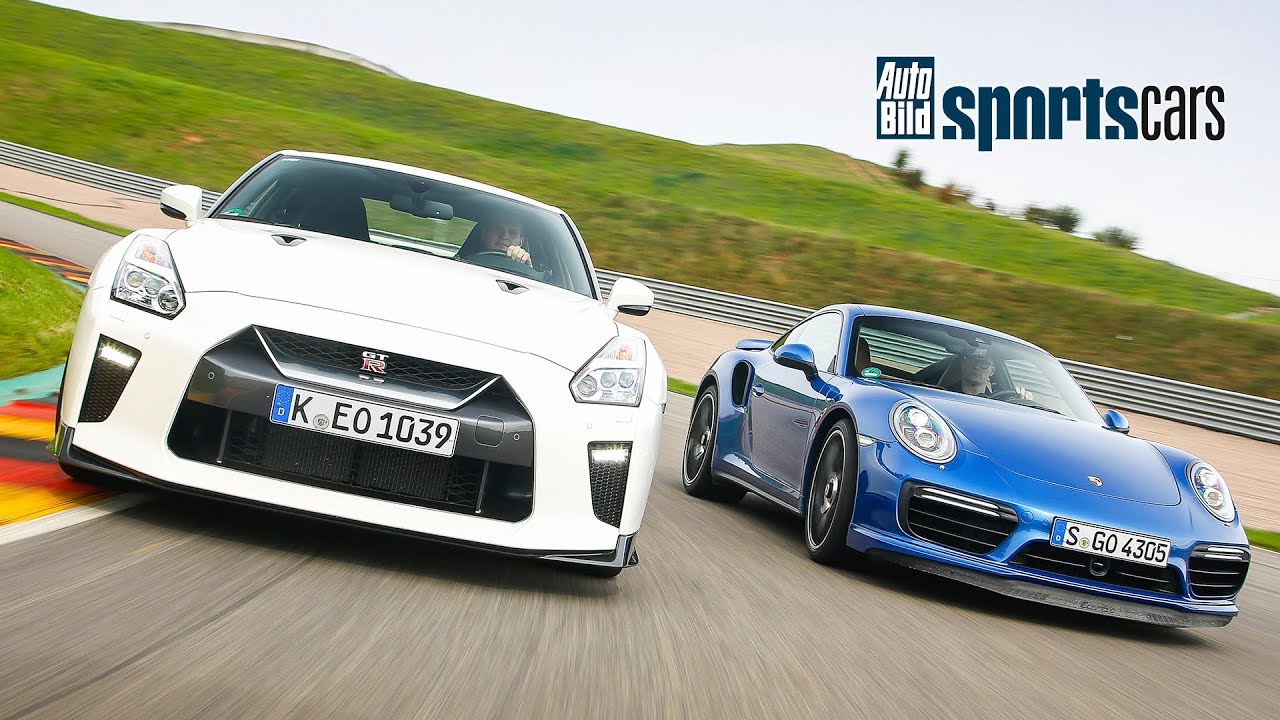 ZEITENSTECHEN: Nissan GT-R Track Edition vs Porsche 911 Turbo / Trackbattle - AUTO BILD SPORTSCARS
