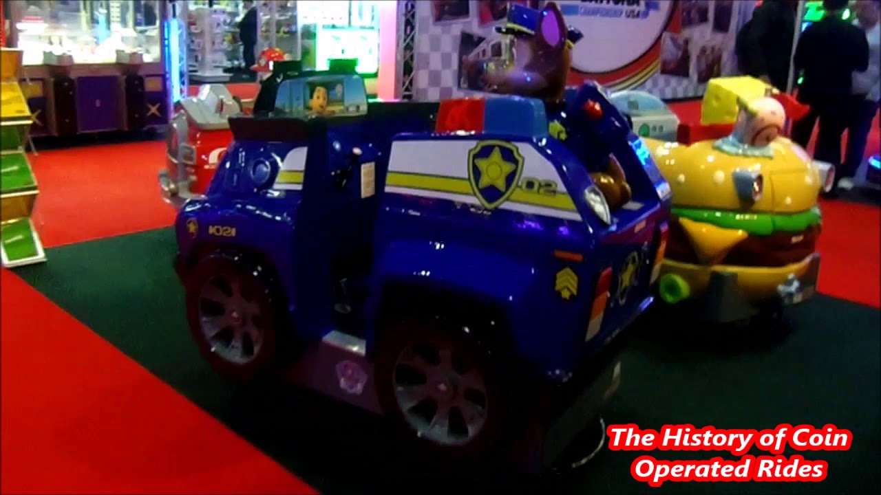 2010s Coin Operated Police Car Kiddie Ride - Paw Patrol Chase