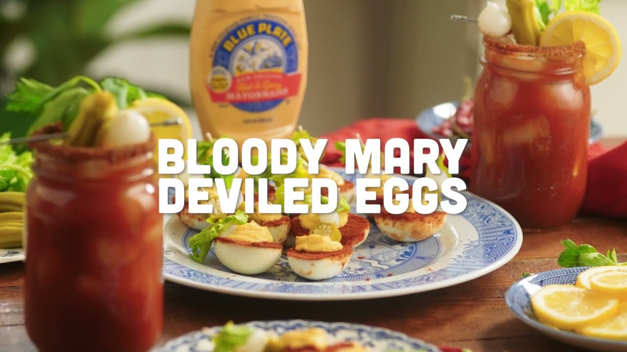 Bloody Mary Deviled Eggs