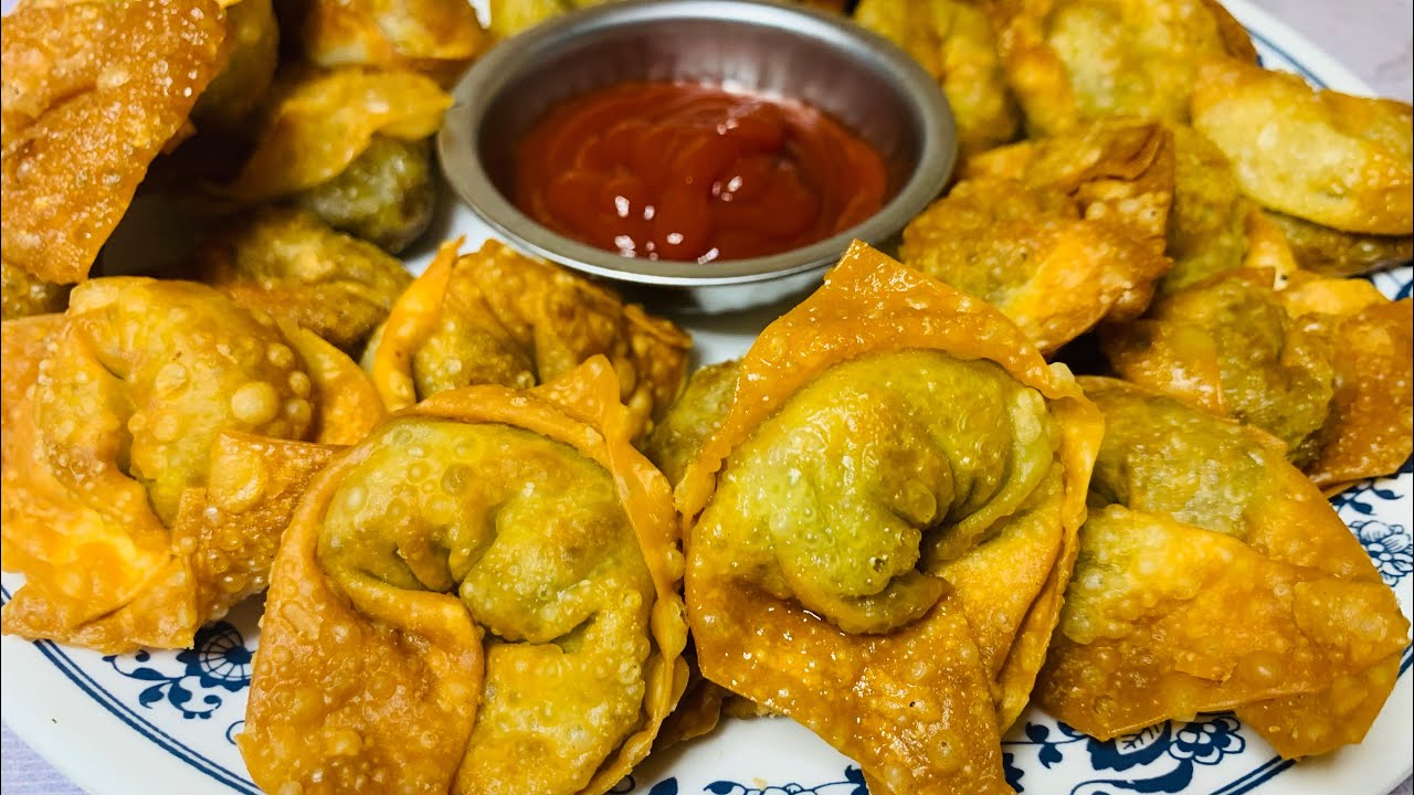 How to make fried beef wonton recipe// Crispy Wonton recipe
