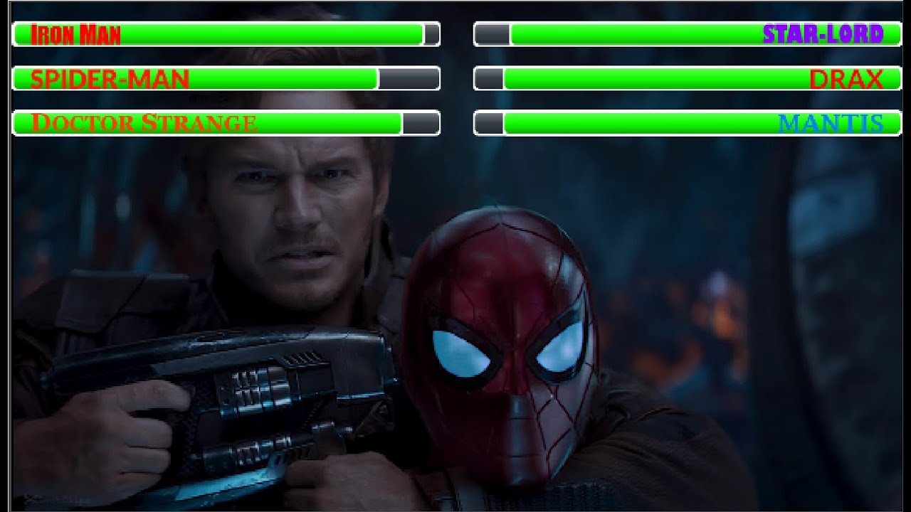 Avengers vs Guardians of the Galaxy With Healthbars