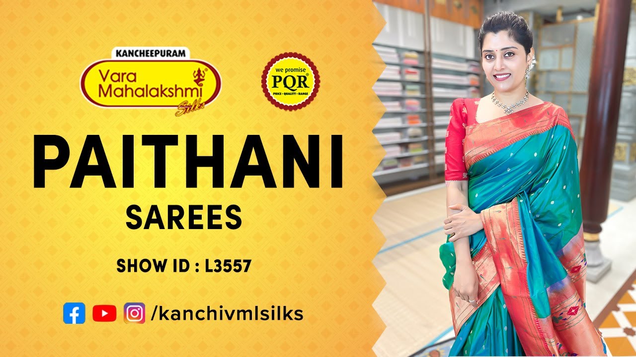 Paithani Sarees Collection | WhatsApp 89 0001 0002 | Kancheepuram Varamahalakshmi Silks Sarees LIVE