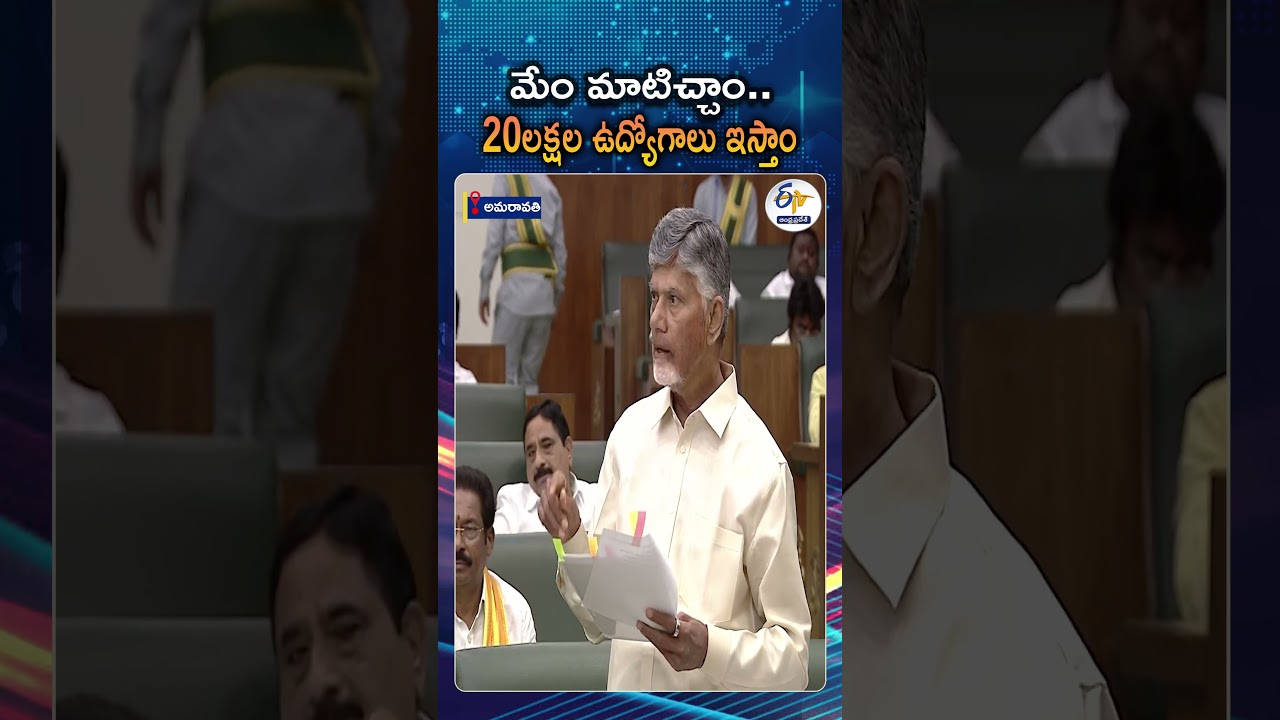 CM Chandrababu Naidu Fires on YCP At Assembly Over Jobs