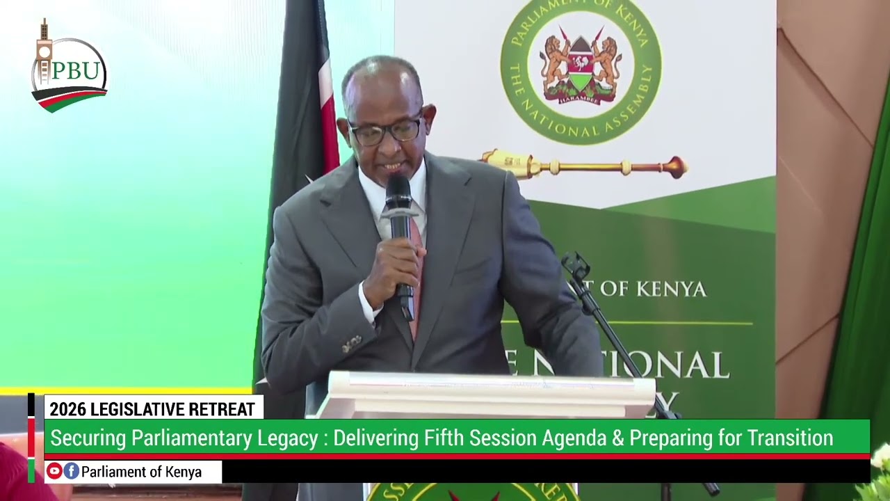 Health CS Aden Duale address to the National Assembly leadership retreat in Naivasha