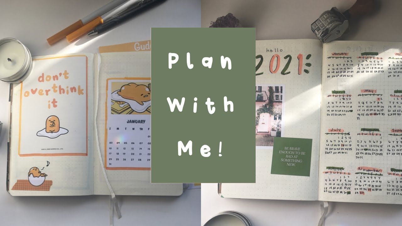 a chill journal w/ me (2021 bujo set up + january )
