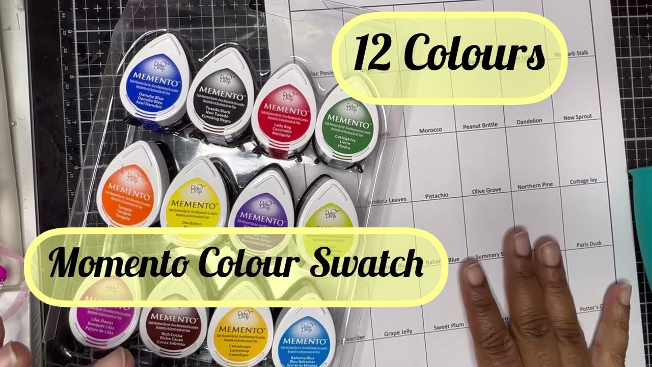 Trying out Memento Dew Drops Ink - Colour Swatch!