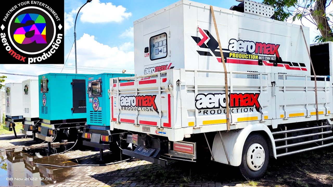 Barisan genset Sultan Aeromax Production Colomadu Solo.., Brewog Bawa genset sendiri
