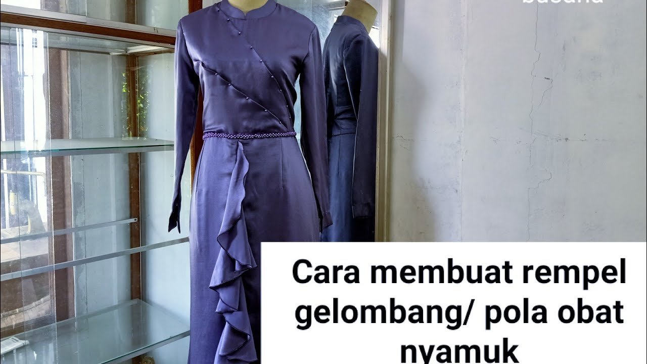 cara memotong rempel /flounce/gelombang/ pola obat nyamuk/ refle / pola lingkaran #sewingtutorial