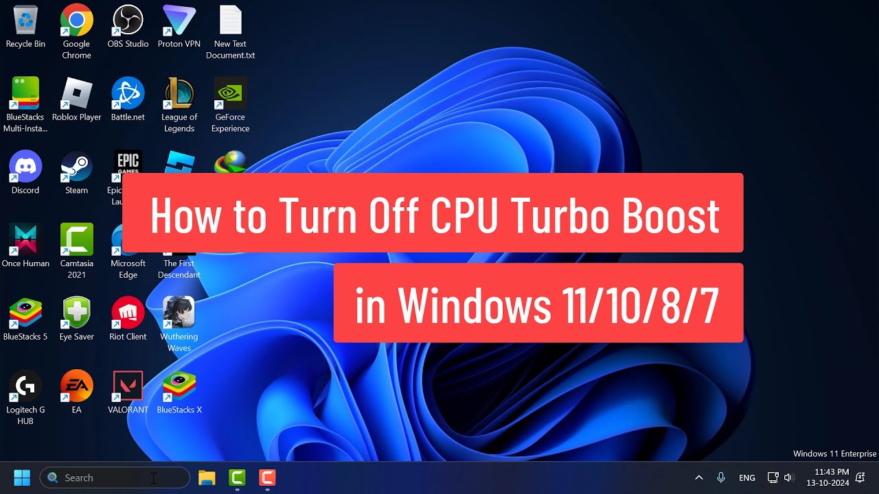 Как отключить CPU Turbo Boost и повысить производительность в Windows 11/10/8/7