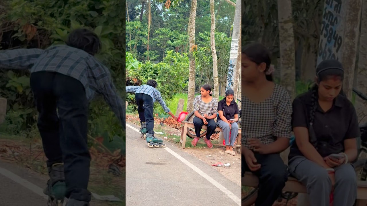 😱😂 #skating #road #cute #girl #reaction #viralvideos #india #public #youtubeshorts #shorts