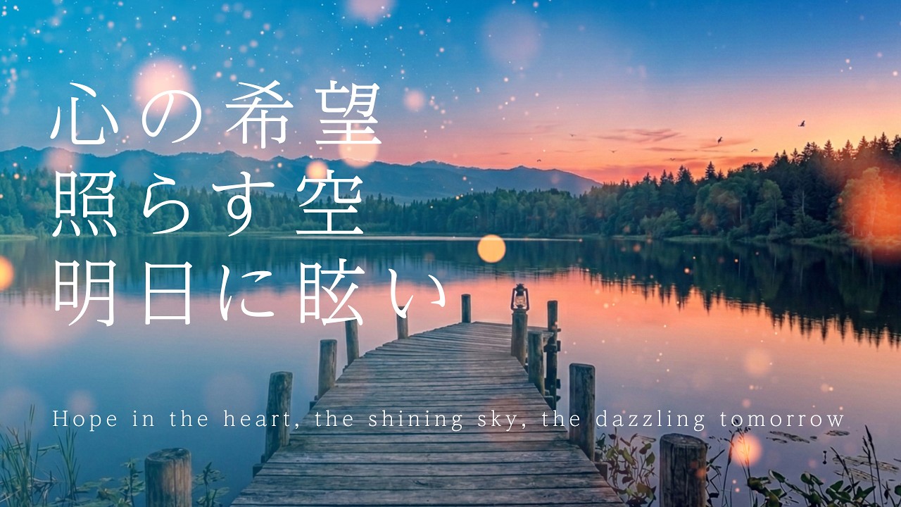 【Post-Rock】「心の希望 照らす空 明日に眩い」Hope in the heart, the shining sky, the dazzling tomorrow／作業・勇気・ポストロック4K