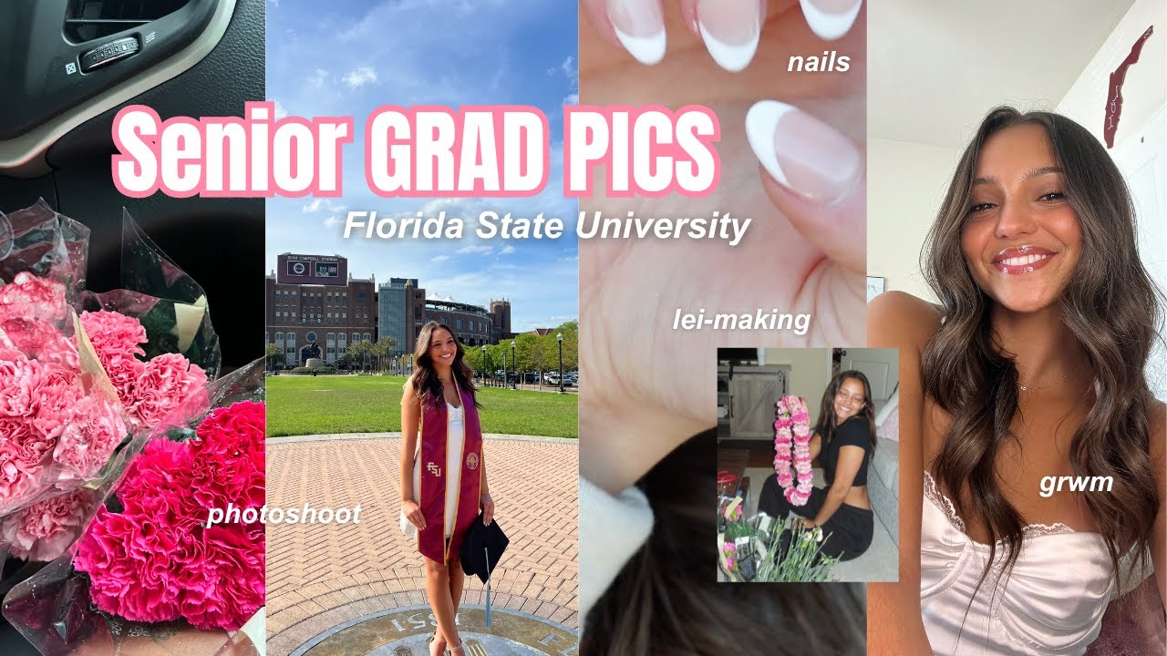 taking my senior GRAD PICS vlog | nails, lei, grwm, + more!
