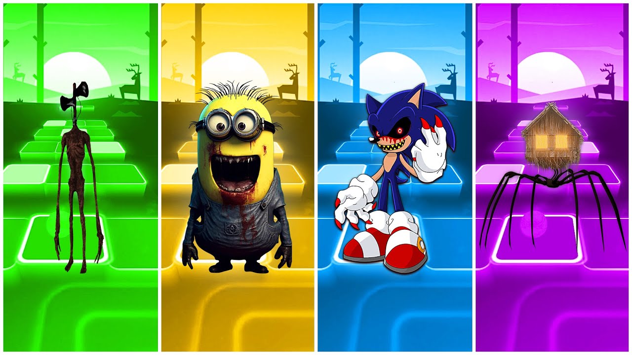 Siren Head 🆚 Minion exe 🆚 Sonic exe 🆚 House Head | Coffin Dance cover!