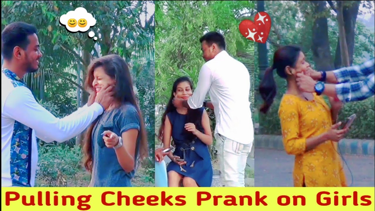 Pulling Cheeks Prank on Cute Girls || Prank In Kolkata || GULLY STAR