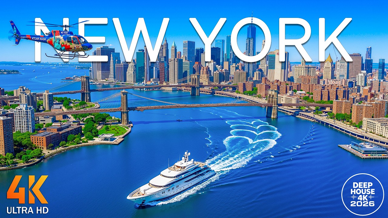 New York City Vibes in 4K | Times Square, Manhattan Skyline & Cityscape Views Drone Footage UHD