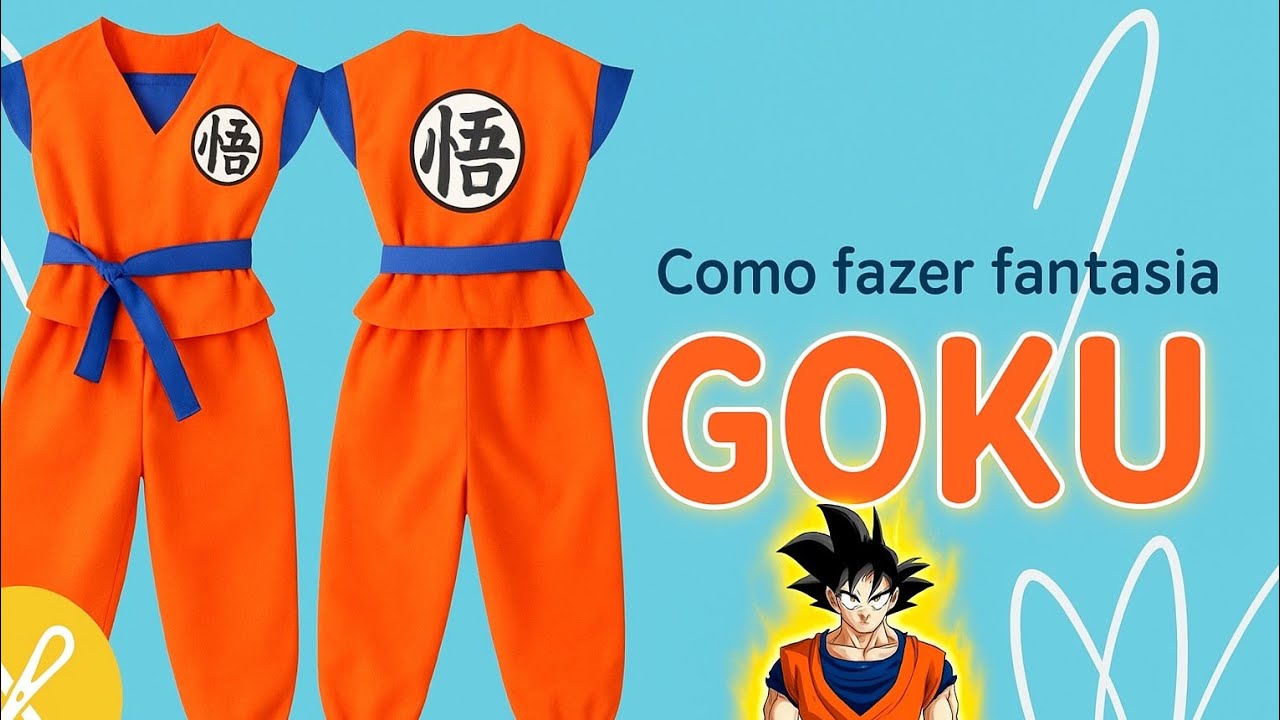 Como fazer fantasia do Goku infantil passo a passo (1° Parte)