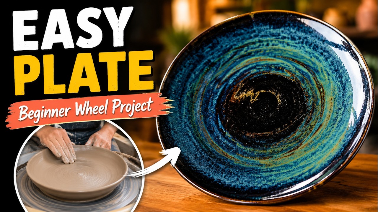 Making A Plate Beginner Pottery Wheel Projects # 12