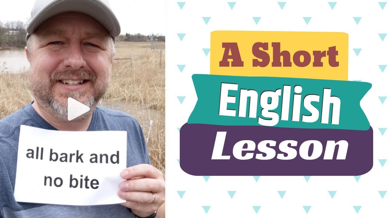 Meaning of ALL BARK AND NO BITE and TO LET THE CAT OUT OF THE BAG - A Short English Lesson