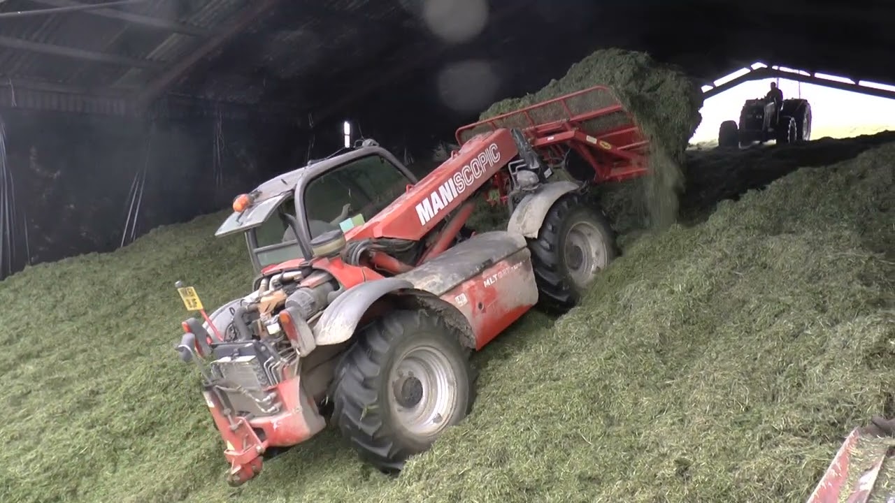 PITWORK 23' TWO MF 390s working +Telehandler on Very Busy silo pit 09/08/23
